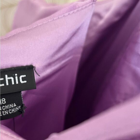 City Chic Baby Frill Midi Dress, Lilac, Size 18, NWT - Picture 8 of 13